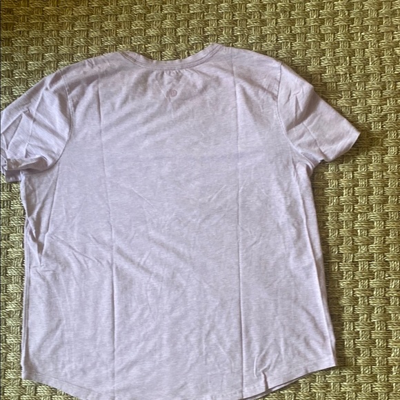 Lululemon Love Crew Heathered Pink/Lavendar Women's Stretch T Shirt - Picture 3 of 5